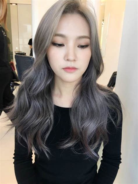 Korean ash gray hair color